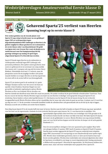 Eerste klasse D 10-11 Speelronde 19 - VV Schaesberg