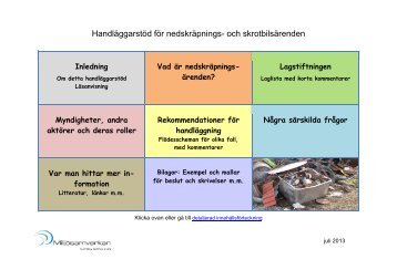 Handläggarstöd för nedskräpnings- och skrotbilsärenden