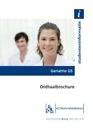 1285 Studentenbrochure G5.indd - AZ Maria Middelares