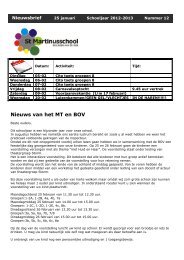 Nieuwsbrief 25 januari 2013 - St. Martinusschool Millingen