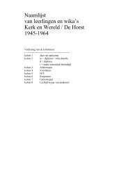 1945 Namenlijst Leerlingen en wika's van alle jaren 1945-1964.