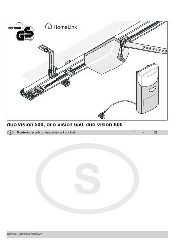 Sommer Duo Vision bruksanvisning, pdf - Aperto