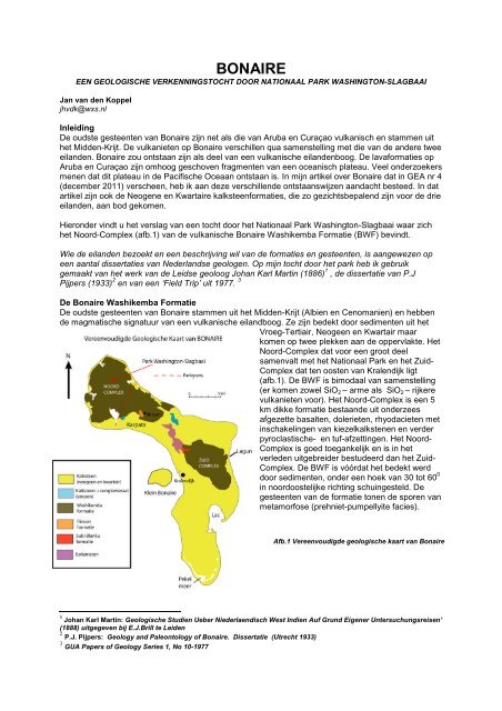 Bonaire, een geologische verkenningstocht door Nationaal Park ...