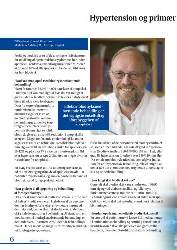 Hypertension og primær forebyggelse af apopleksi - Dansk Selskab ...