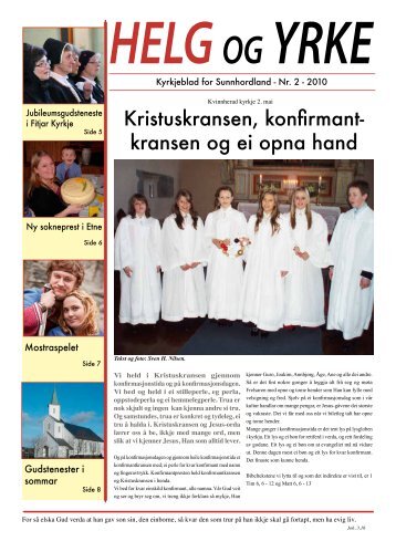Kristuskransen, konfirmant- kransen og ei opna hand - Stord kyrkje