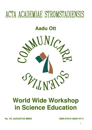 Aadu Ott World Wide Workshop in Science Education