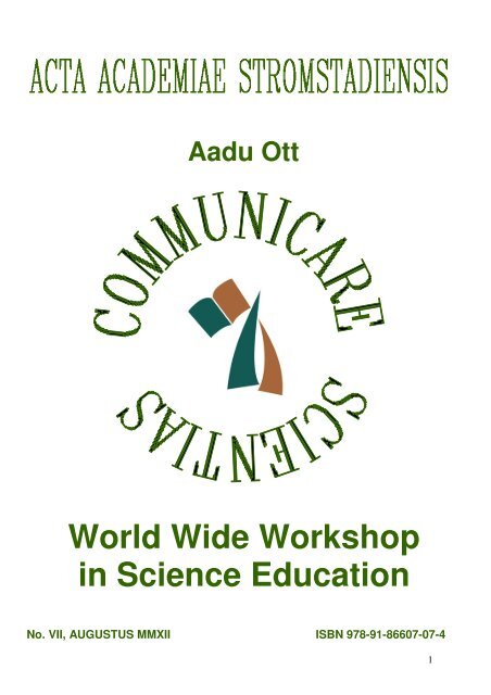 Aadu Ott World Wide Workshop in Science Education