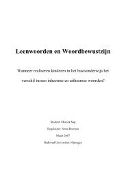 Leenwoorden en Spellingbewustzijn - Anna Bosman