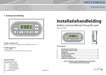 Ruimtebedieningen - Swentibold GmbH