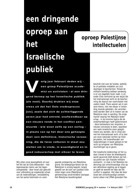 download soemoed 29/1 als pdf - Nederlands Palestina Komitee