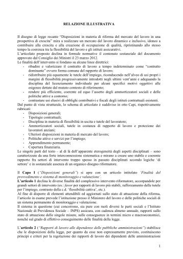 RELAZIONE ILLUSTRATIVA - Università degli Studi di Cassino