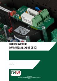 Bruksanvisning DB401 Utga I va 1 SE - FAAC