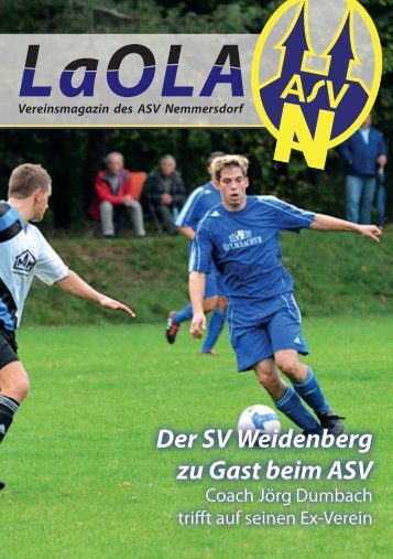 LAOLA - Vereinsmagazin des ASV Nemmersdorf - 22.9.2013