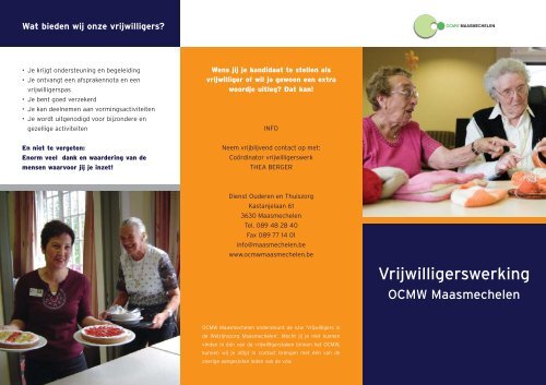 Vrijwilligerswerking - OCMW Maasmechelen