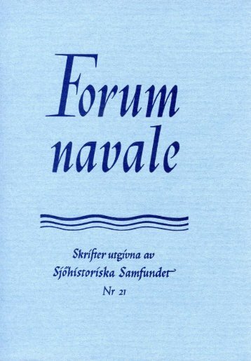 Innehåll - Sjöhistoriska samfundet