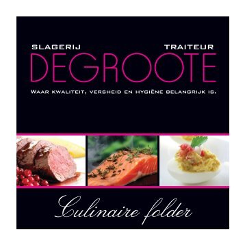 Download Culinaire Folder - Slagerij Degroote