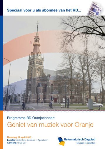 Geniet van muziek voor Oranje - Reformatorische Omroep