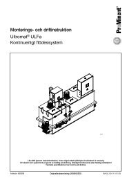 och driftinstruktion - Ultromat® ULFa Kontinuerligt ... - ProMinent