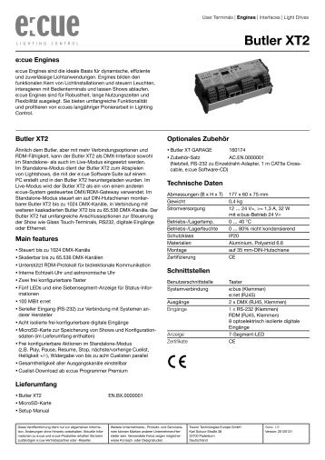 Butler XT2 - Barthelme Gmbh & Co. KG