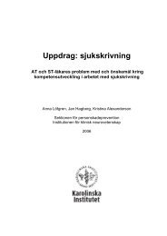 Uppdrag: sjukskrivning - Produktionssamordning