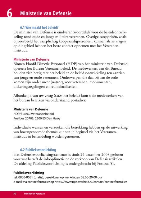 Handboek Veteraan 2011 - Welkom - Veteraneninstituut