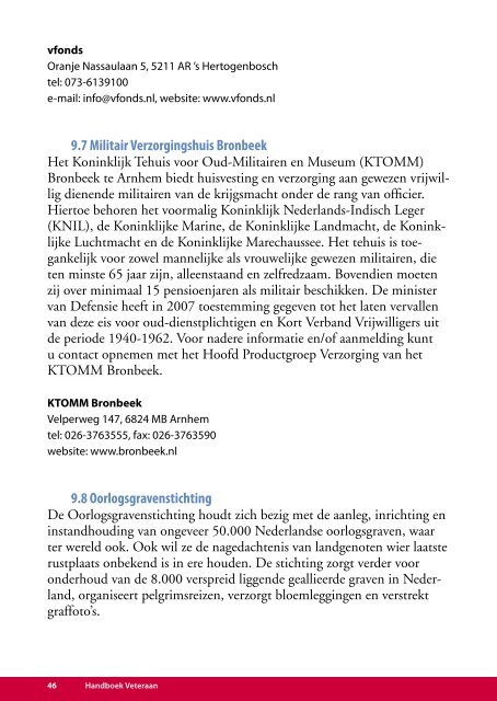 Handboek Veteraan 2011 - Welkom - Veteraneninstituut