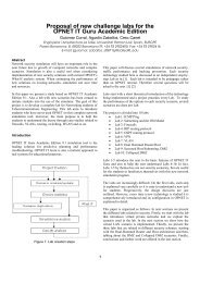 Proposal of new challenge labs for the OPNET IT Guru Academic ...