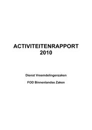 ACTIVITEITENRAPPORT 2010 - Vreemdelingenzaken