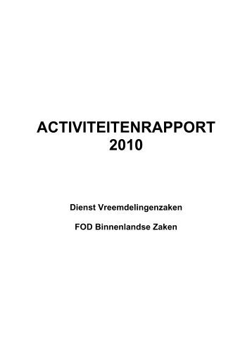ACTIVITEITENRAPPORT 2010 - Vreemdelingenzaken