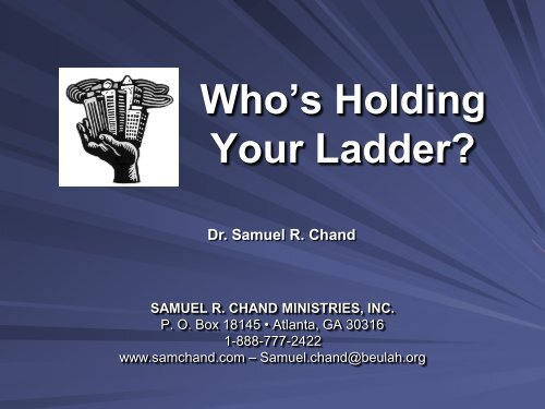 Who's Holding Your Ladder? | Dr. Samuel R. Chand - SCRG