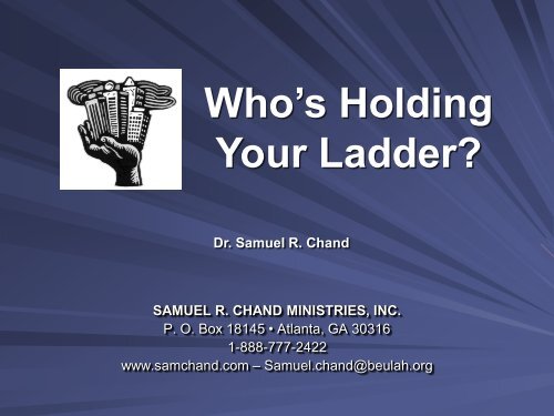 Who's Holding Your Ladder? | Dr. Samuel R. Chand - SCRG