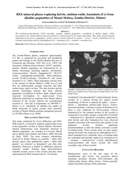 REE-mineral phases replacing helvite, niobian-rutile, bastnäsite-(Ce ...