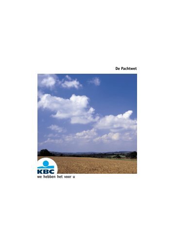 De Pachtwet - Kbc