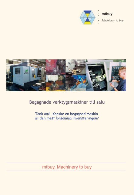 Begagnade verktygsmaskiner till salu mtbuy, Machinery to buy