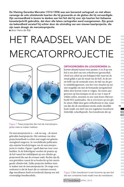 HET RAADsEL vAN DE mERcATORPROjEcTIE - Pythagoras