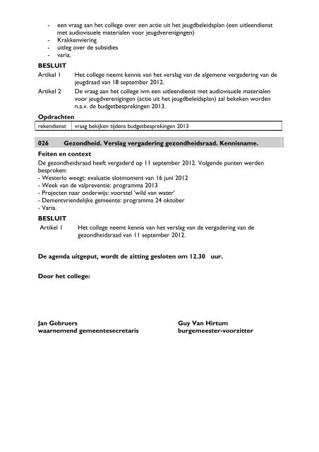 20121008 cbs verslag openbaar - Gemeente Westerlo