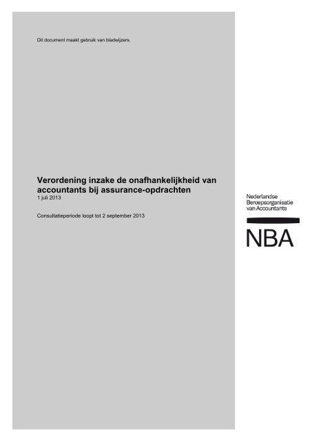 Download Verordening inzake de onafhankelijkheid van ... - NBA