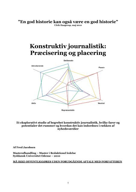 Konstruktiv journalistik: Præcisering og placering - Fra nyheder til ...