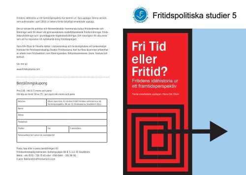 Fri tid eller fritid? - Fritidsvetarna