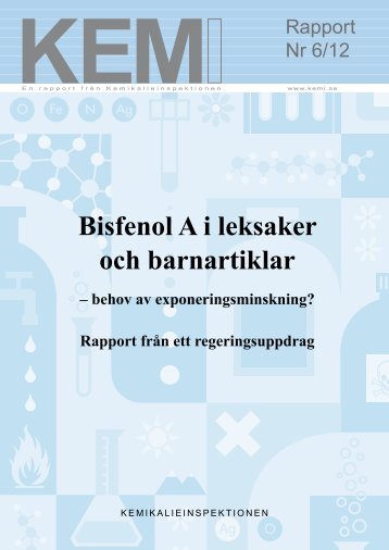Bisfenol A i leksaker och barnartiklar - Kemikalieinspektionen