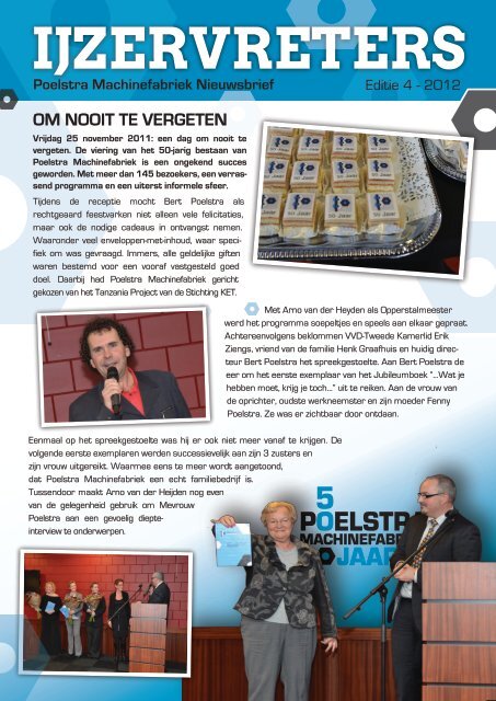 Poelstra Nieuwsbrief – 2012 editie 3 - Poelstra Machinefabriek