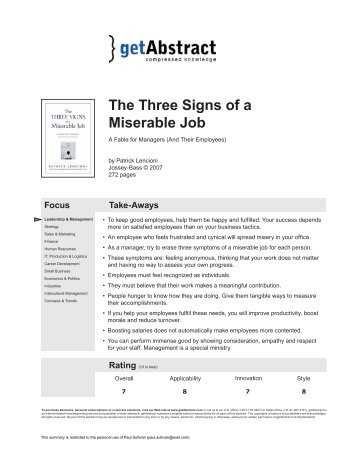 The Three Signs of a Miserable Job - Sonicbids