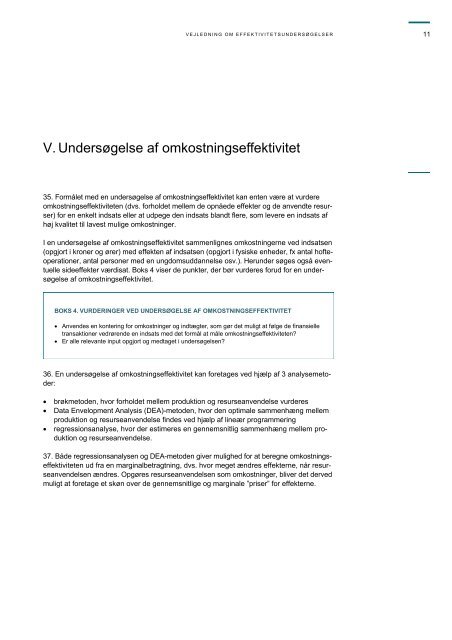 Vejledning om effektivitetsundersøgelser - Rigsrevisionen