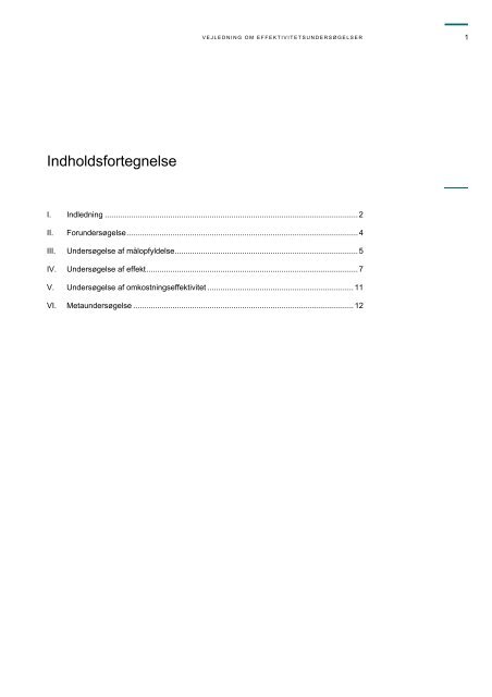 Vejledning om effektivitetsundersøgelser - Rigsrevisionen