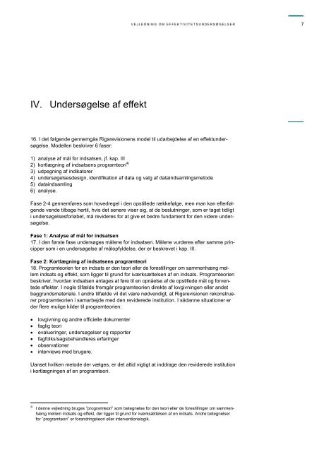 Vejledning om effektivitetsundersøgelser - Rigsrevisionen