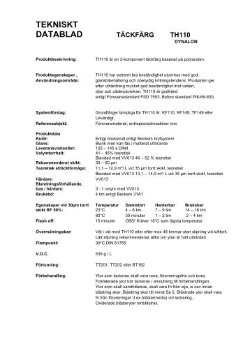 TEKNISKT DATABLAD - Sandtec AS