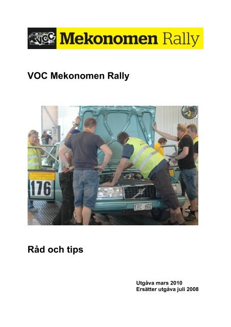 Voc Mekonomen Rally Rad Och Tips