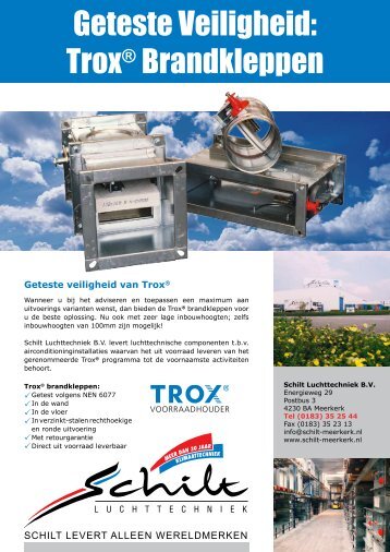 Geteste Veiligheid: Trox® Brandkleppen - Schilt Luchttechniek