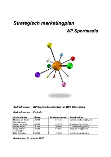 Strategisch marketingplan - Terug naar de site: "www.nielsschouten ...