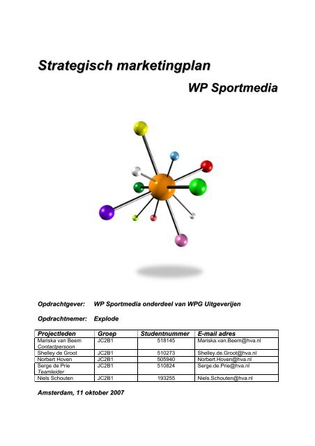 Strategisch marketingplan - Terug naar de site: "www.nielsschouten ...